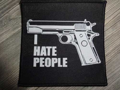 Hate woven patch black metal - woven,